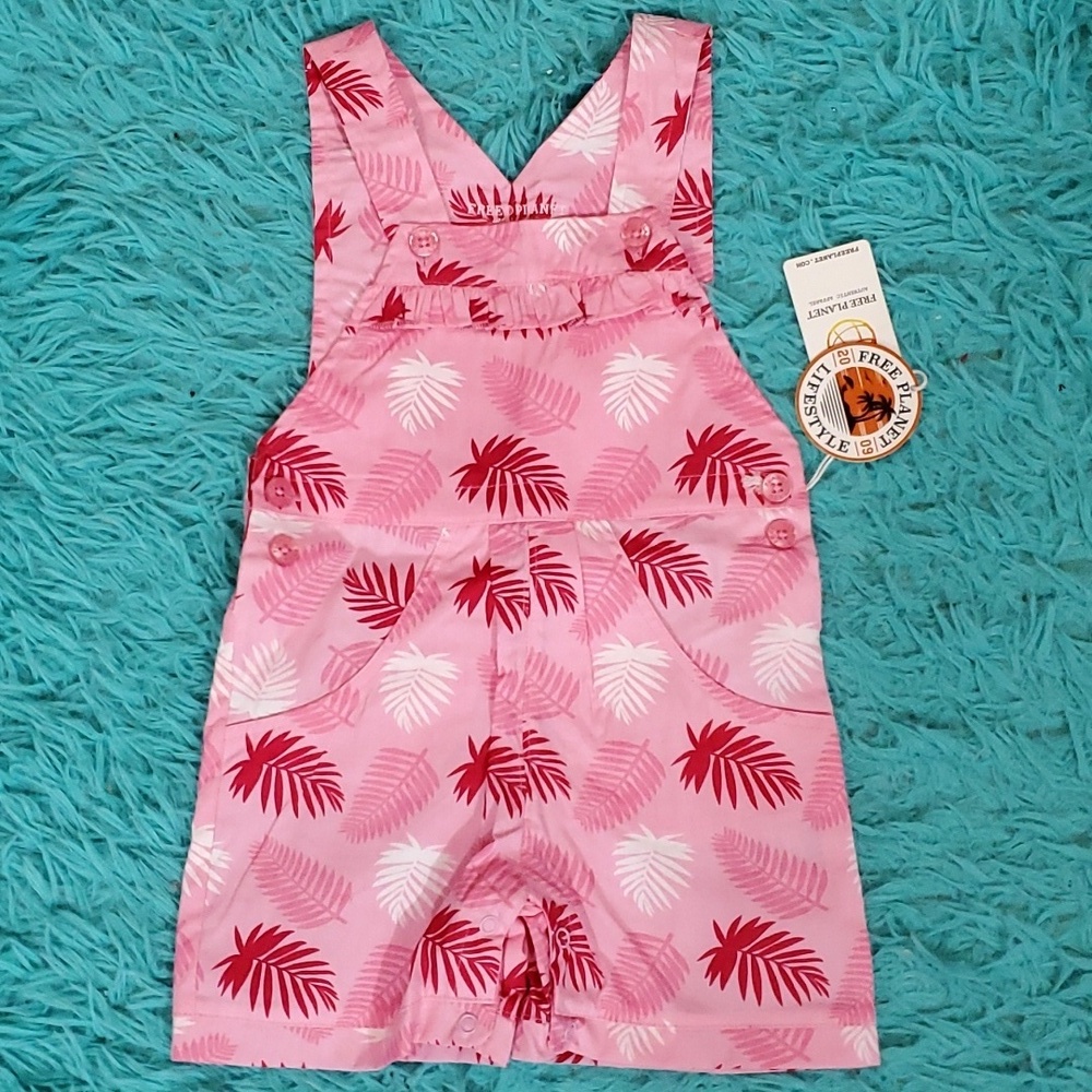 Free Planet Palm NWT Shortalls